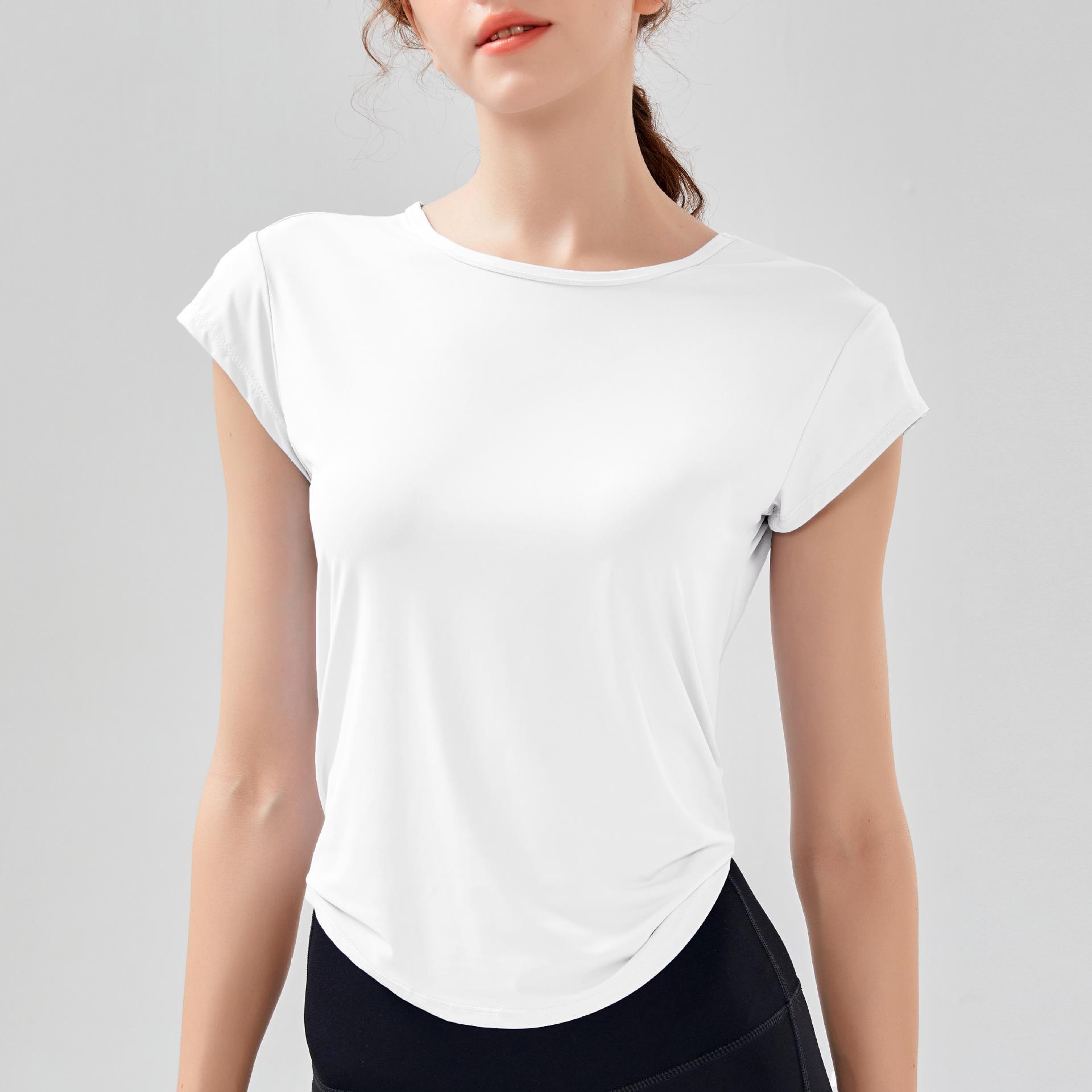 

Женская быстросохнущая дышащая футболка для йоги и бега Large белый