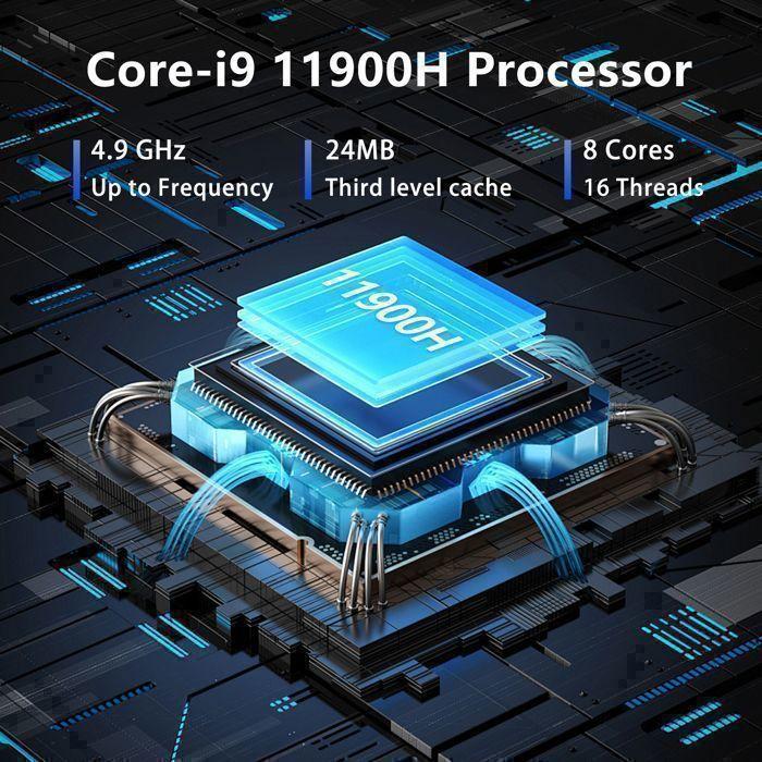 PC Portable Gamer | Core i9-11900H - RAM 16Go - 512Go SSD- 15,6" FHD IPS - Win 11 Pro Ordinateur Portable