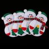 4 Pack Christmas Party Dinner Flatware Holder Santa Snowman Bags Decorations