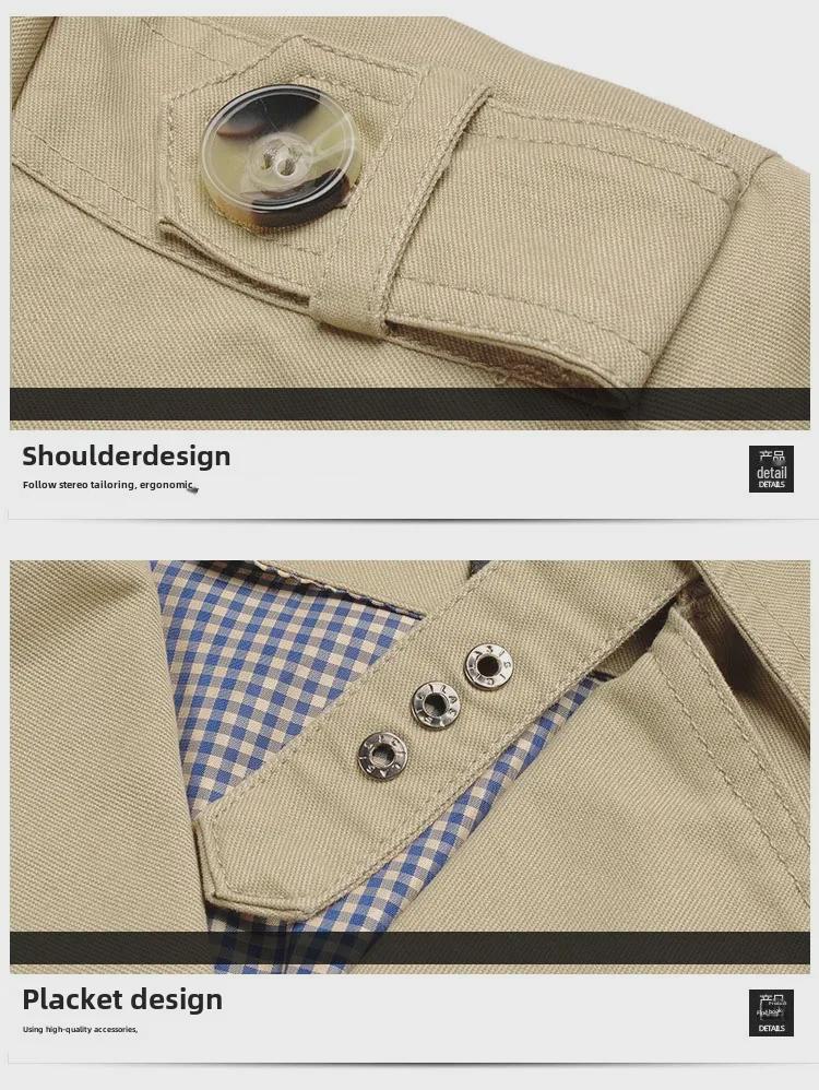 Chaqueta cortavientos ligera de algodón para hombre otoño 2024