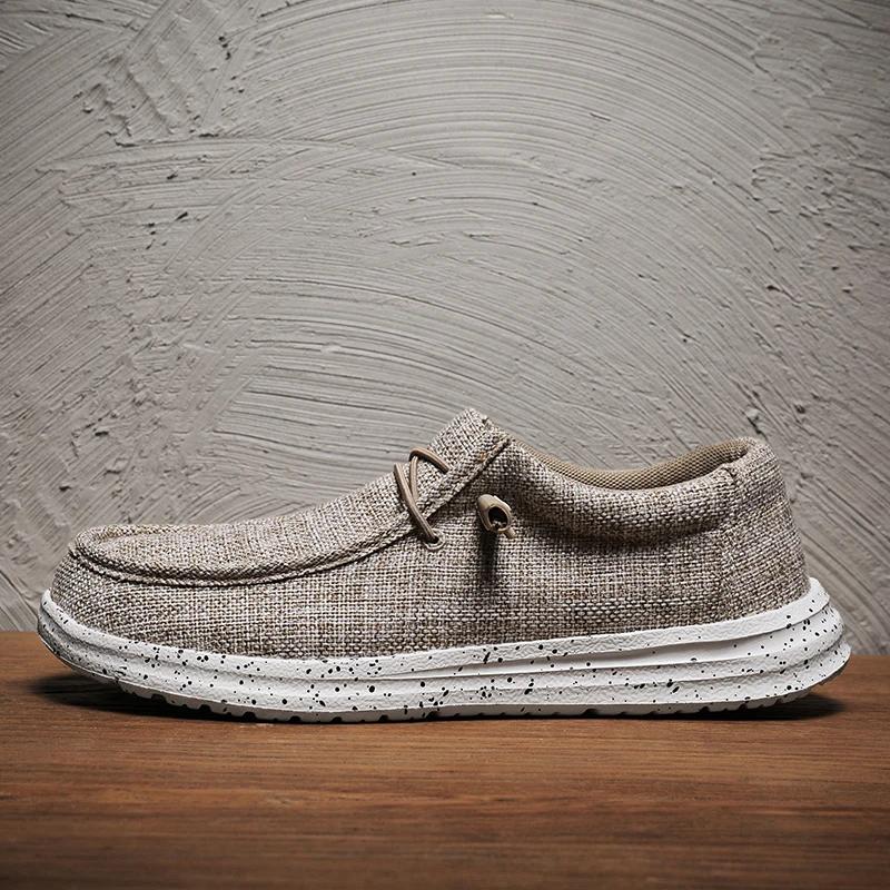 Fashion Large Size Outdoor Men's Casual Denim Canvas Shoes Vulcanize Shoes Fashion Luxury Style Designer Breathable Men Sneakers Loafers