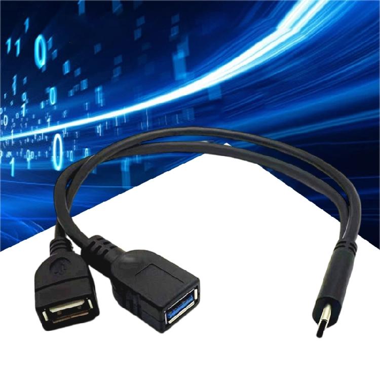 Multipurpose Type C To USB 3.0 OTG Converters Cable 30CM Fast Speed Data Sync PVC Texture for Smartphones Computers