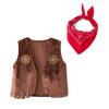 Costume da Cowboy Western per Ragazzi, Set Gilet e Pantaloni per Spettacolo Festivo