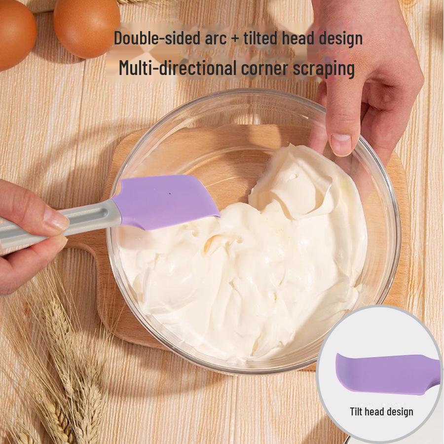 Pişirme ve Karıştırma için Yeni Çift Renkli Silikon Kazıyıcı Spatula