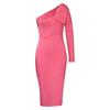 Roupas femininas outono e inverno nova moda temperamento slim ombro inclinado vestido sexy