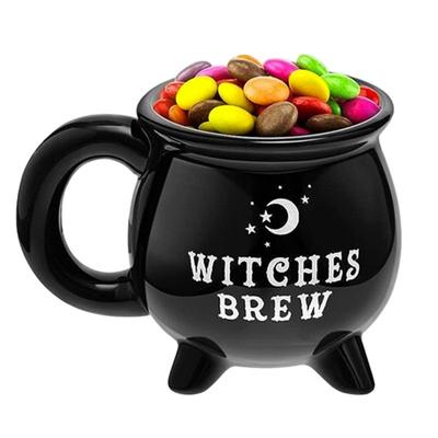 Heksebrygg Krus Heksekjelde Kopper Halloween Krus Dekor Stor Kjelde Kaffekrus Svart Keramisk Drikkeglass Dekorasjon