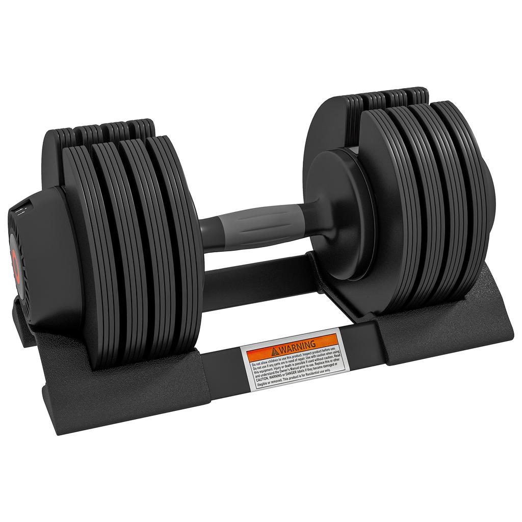 Adjustable Dumbbells Set, 4-in-1 Weights Set with Storage Tray, Non-Slip Handle, 6kg, 11kg, 16kg, 20kg