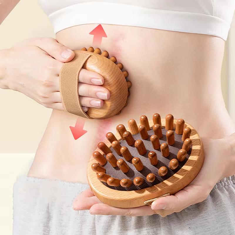 Essential Oil Spa Air Cushion Massage Hair Comb Scalp Massage Brush Body Massager Body Anti Cellulite Brush Soothing Wooden