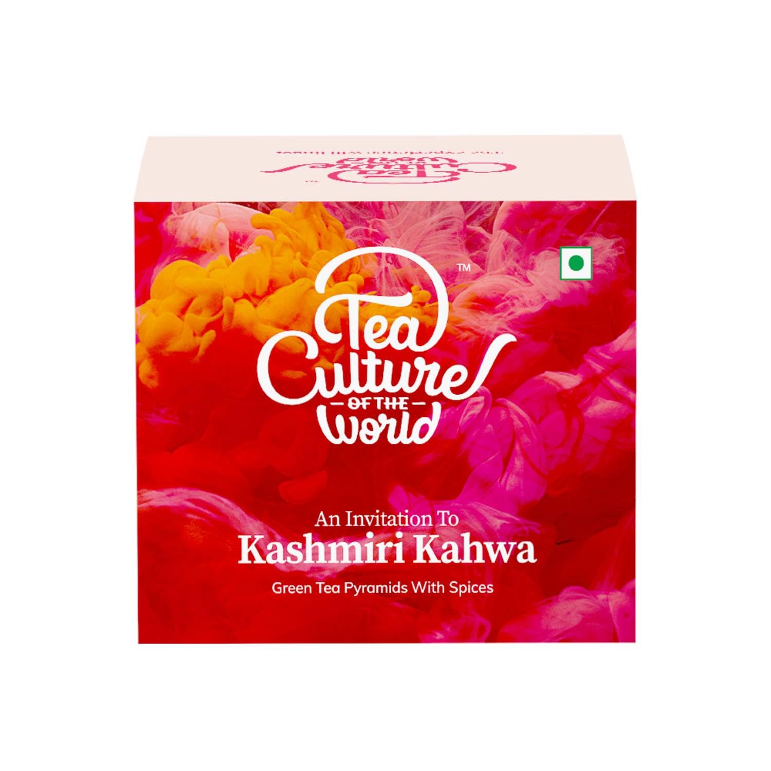 

Tea Culture of The World Kashmiri Kahwa Teabag | Premium Green Tea with Saffron & Spices for Stress Relief, Immunity & Detox | Pyramid Tea Bags,