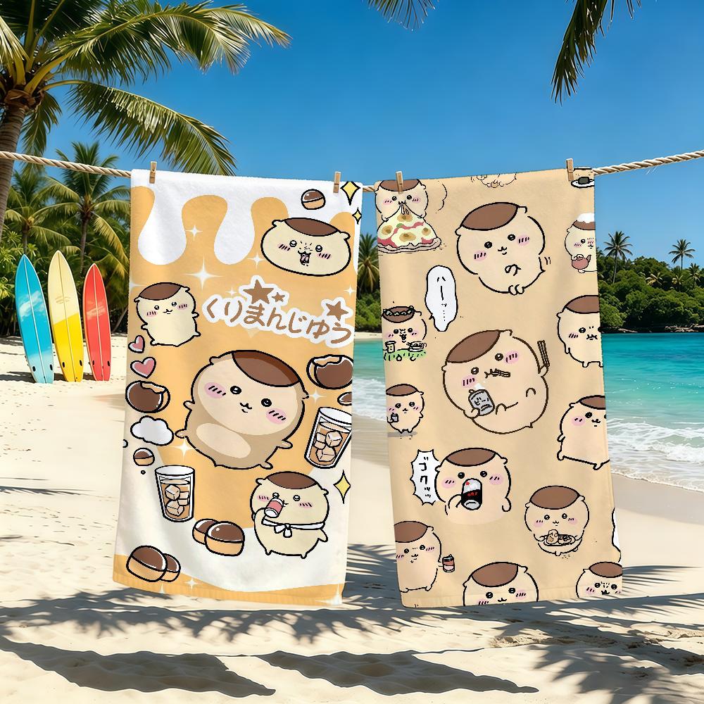Cartoon Towel For Outdoor Camping Beach Towel Cute Super K-Kurimanju-Es Absorbent Quick-Drying Summer Towel