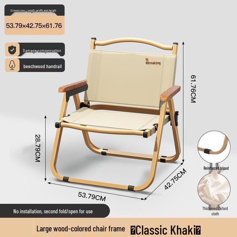 Kermit Tempered Portable Folding Chair - Ideal for Camping, Outdoor, Beach, and Fishing.