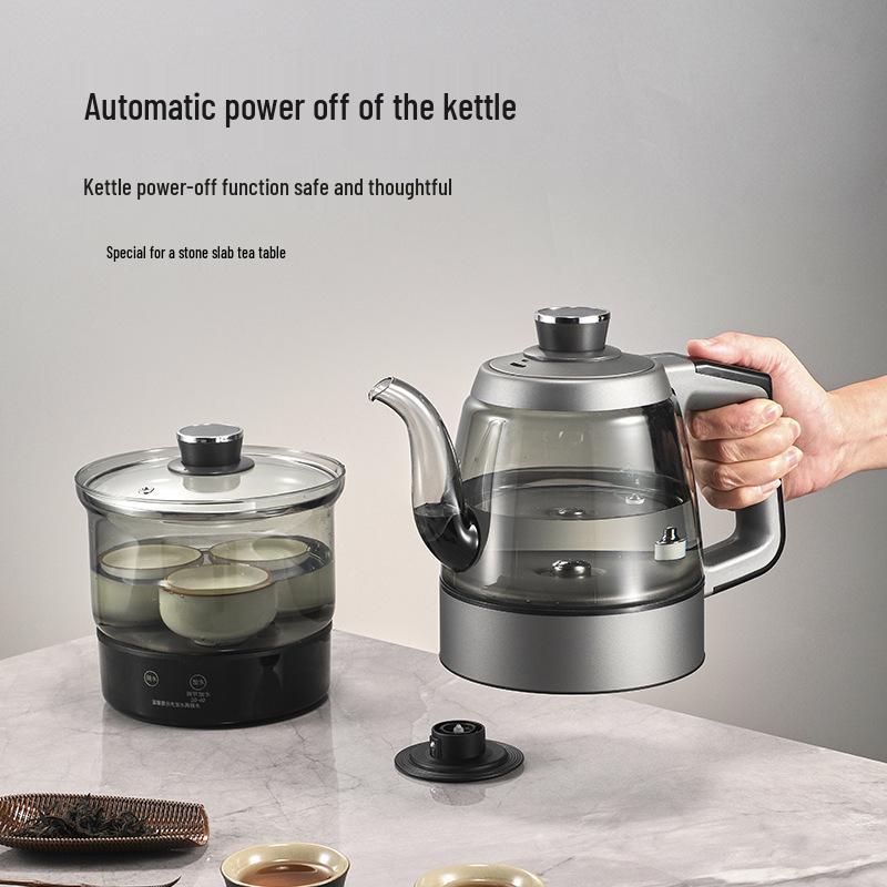 Pure Titanium Automatic Twin Inlet Hot Water Kettle for Tea Table Integration