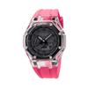 Unisex Řada s duálním displejem Liquid Crystal/Analog Černé hodinky GA-2100-1A1(Watch4--)
