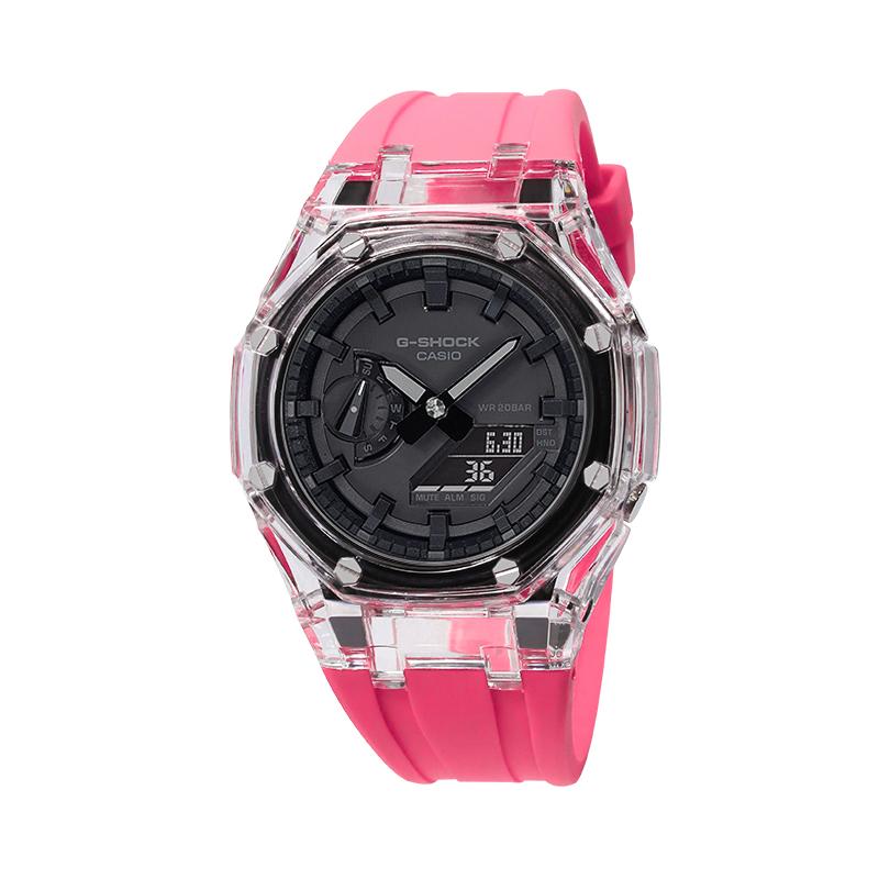Casio Unisex Řada s duálním displejem Liquid Crystal/Analog Černé hodinky GA-2100-1A1(Watch4--)