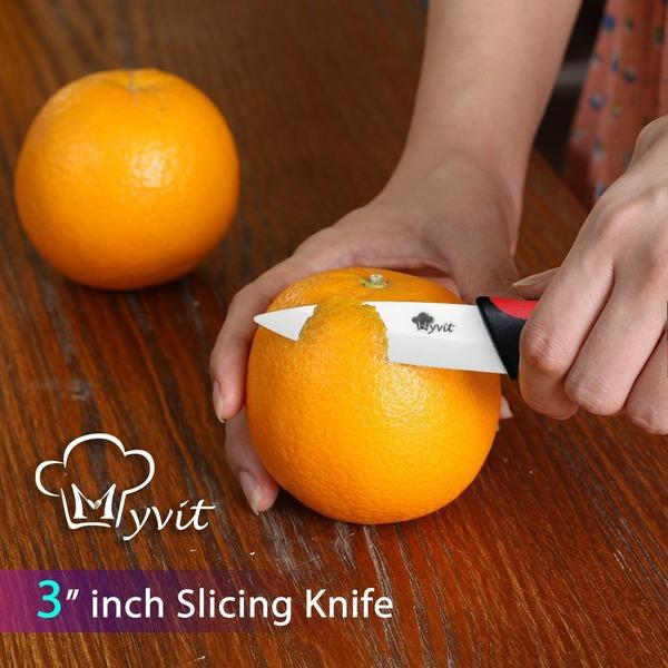 Kitchen Knife Set Ceramic Knives Paring Utility Slicing Chef 3 4 5 Inch White Zirconia Blade Fruit Vegetable Knife Tools Cutter