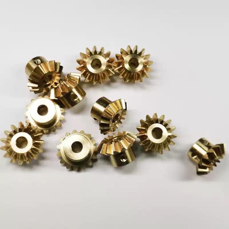 shaft hole 4MM precision 1:1 90 degree right angle transmission metal bevel gear 1M 15teeth brass bevel gear