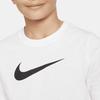 Nike Sportswear Logo Print Crew Neck Short Sleeve T-Shirt Kids Tops White DV2572-100