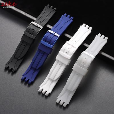 Silicone Watch Band 18mm for Swatch SUIB400 SUIK400 Waterproof Soft Rubber Strap Men Women Sport Wrist Band Accessories Bracelet