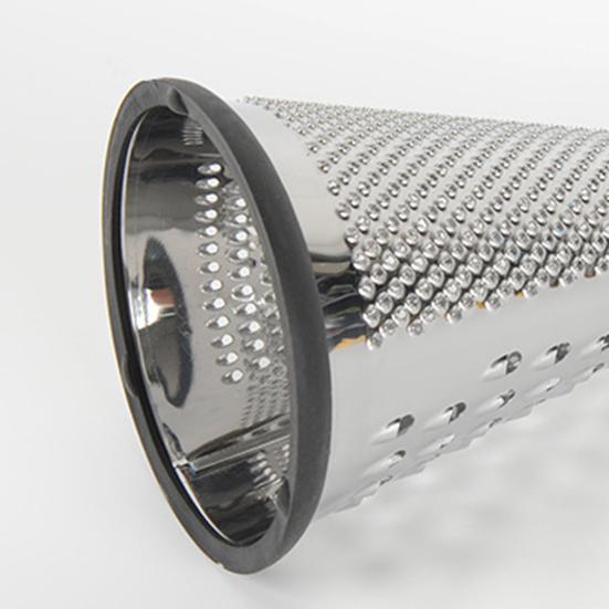 Grater Labor-saving Comfortable Grip Non-slip Rubber Bottom Manual Stainless Steel Cone Cheese Grater with Handle Home Supply