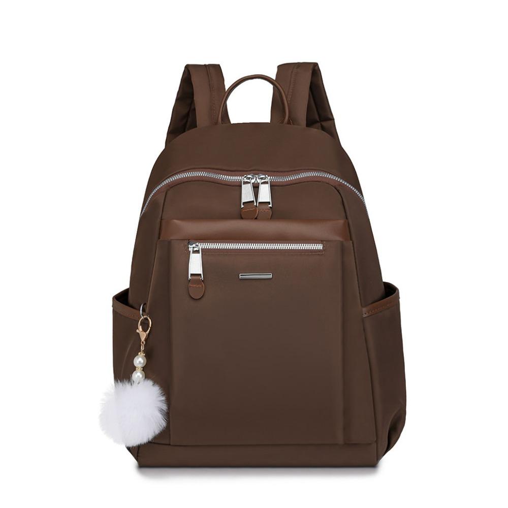 

Simple Girl s Retro Backpack Waterproof College Students School Bags Nylon Shoulder Bag Outdoor кофейный
