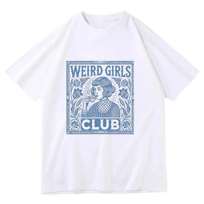Camiseta Club de Chicas Raras Estética Vintage Camiseta Gráfica Retro Harajuku Streetwear Top Casual Camiseta de Manga Corta Mujer Unisex Unisex