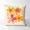 Boho Retro Floral Throw Pillow Covers Set of 4 Pattern Cushion Cover Suitable for Sofa Bedroom Car Pillow Cover