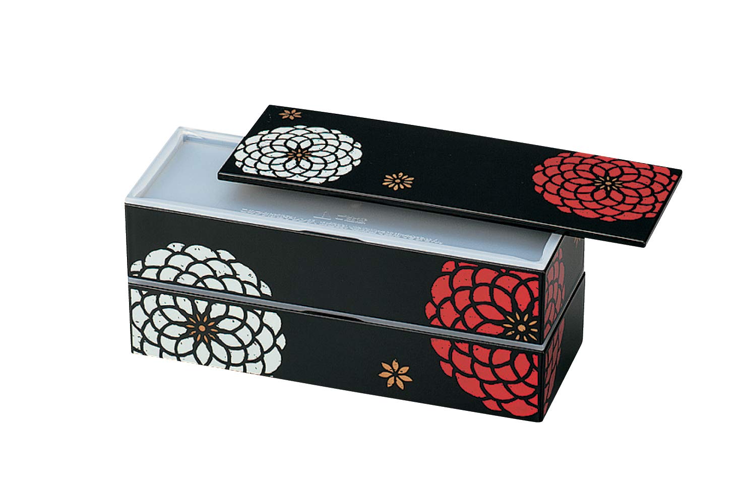 

HAKOYA Slim Square Two Tier Lunch Box Black Momoka 50463