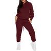 Fashionable Women's Casual Sweatshirt Hooded Sports Suit