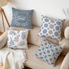 Pcs Morandi Blues Plant Geometric Patterns Singlesided Printed Cushion Coversuitable For Living Roombedroomcar Decoration