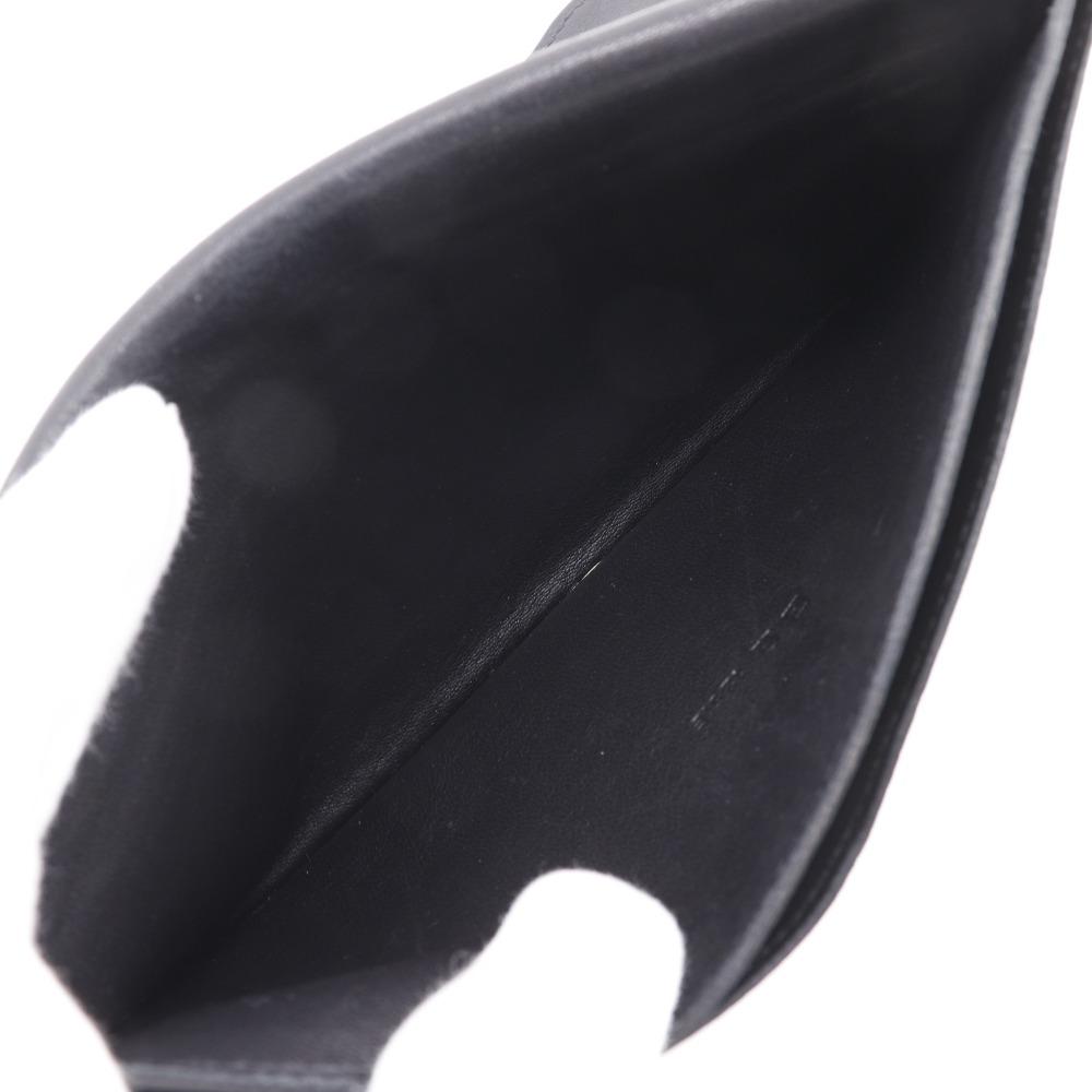 HERMES Dogon Long Purse black Taurillon Clemence unisex Used