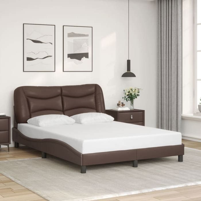 VidaXL Bed Frames with Headboard, Upholstered Bed, Slatted Bed Base, Double Bed, Adult Bedroom Bed 3207990