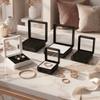 Transparent Gemstone Holder Flip Lid Crystal Display Case Packaging Jewelry Show  Jewelry