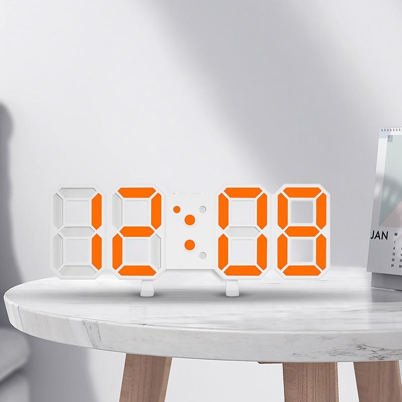 3D LED skaitmeninio laikrodžio sienų dekoravimas Švytintis naktinio režimo dekoravimas miegamajame reguliuojamo elektroninio laikrodžio kambario dekoro estetika