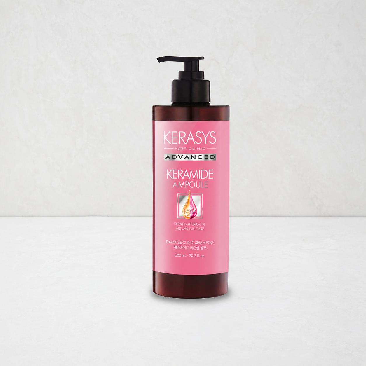 Kerasys Ceramide Extreme Damage Clinic Shampoo 600ml – Intensive Repair Shampoo for Severely Damaged Hair