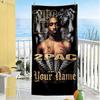2pac Customize Text Beach Towel Super Soft & Absorbent Suitable for Sports Travel Swimming Yoga Bathroom Beach And Pool