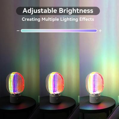 Aurora Night Light Stepless Dimmable 360-Degree Rotating RGB 7 Colors Rechargeable Aurora Light Projector Bedside Lamp