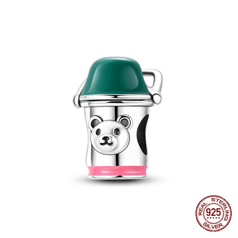 Original Charm Copper Three Colors Of Camellia Perfume Charm Beads Fit 3Mm Original Bracelet For Women Diy Fine Jewelry Gift