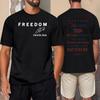 Men's Commemorative Print T-Shirt Free Neck T-Shirt