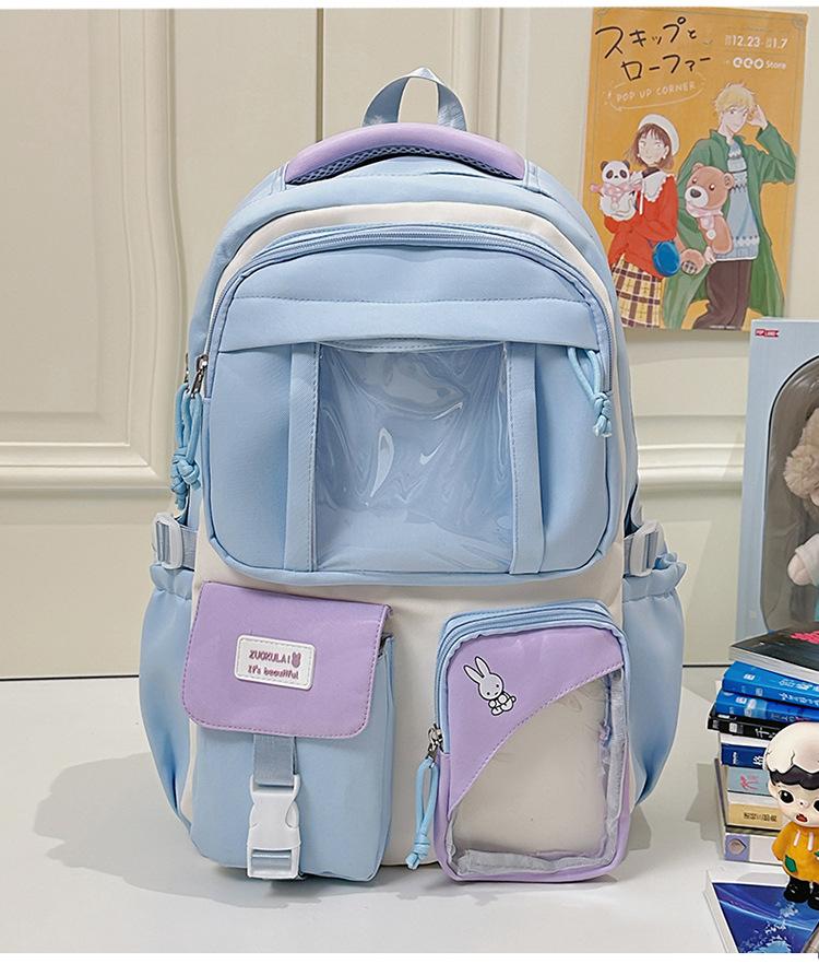 School bag new casual ins wind early high school students high value school bag pain bag Japanese large capacity cute sweet backpack