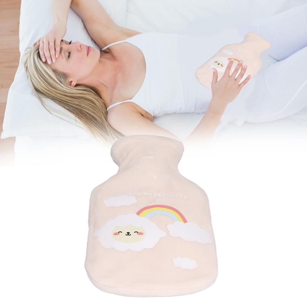 Hot Water Bottle 350ml Easy Safe Stopper Natural Rubber Good Sealing Performance Hot Water