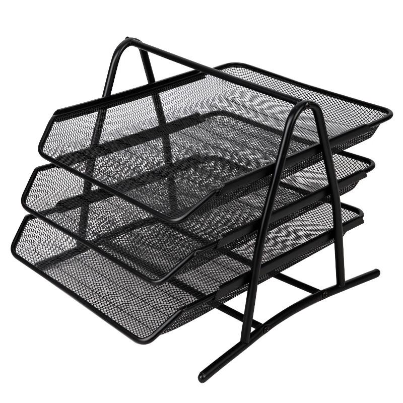 Deli 3-Tier Metal Mesh File Tray