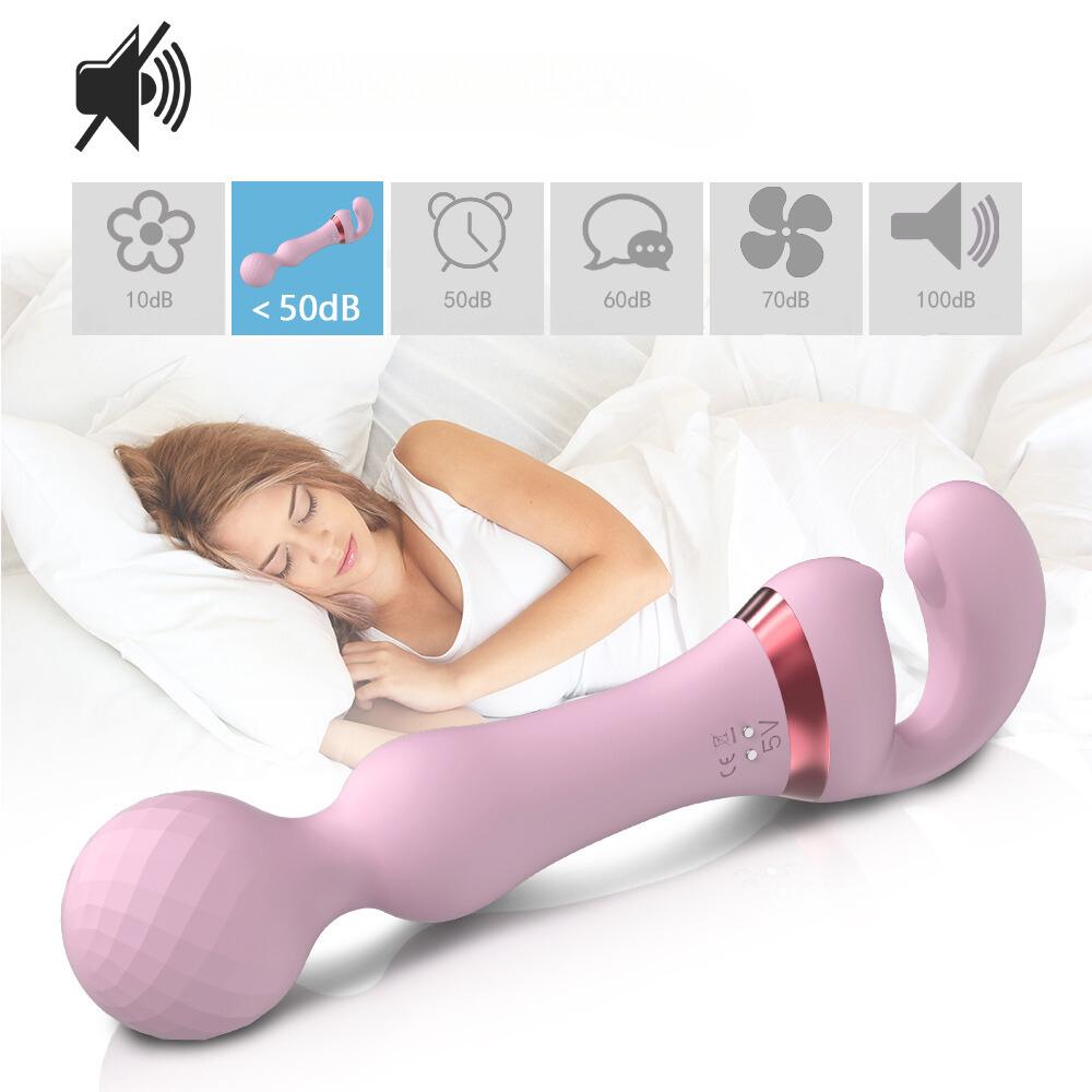 Damen doppelseitiger Vibrator Zauberstab Zauberstab Massagegerät Dildo