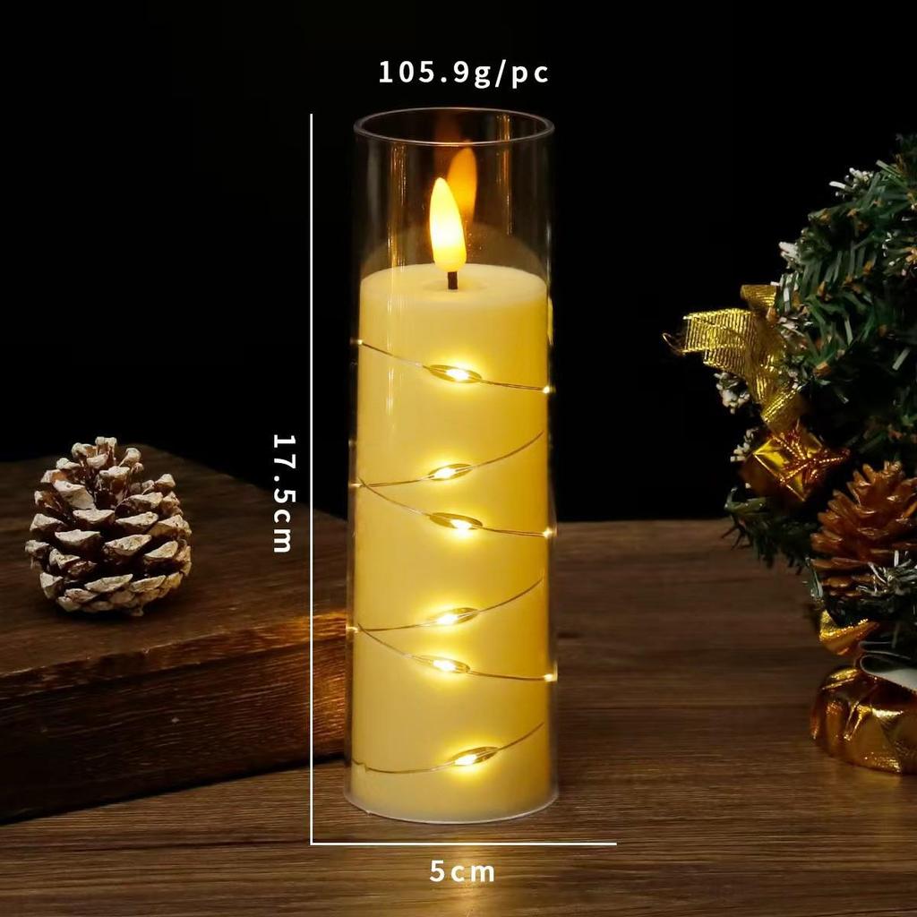 LED Acrylic Candle Lights for Christmas, Weddings, Parties, and Restaurants