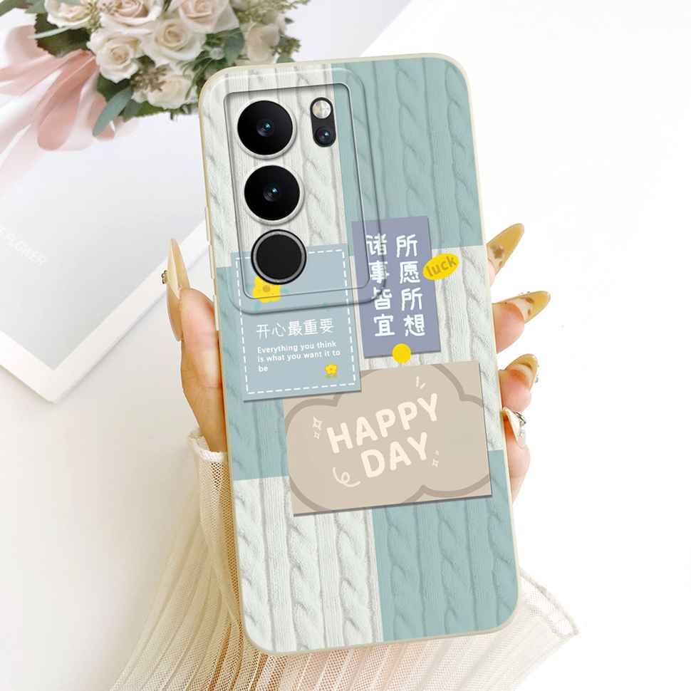 For Vivo S17 V2283A Case Cute Cartoon Cat Butterfly Silicone Back Cover For Vivo S17 S17 Phone Protection Cases Fundas