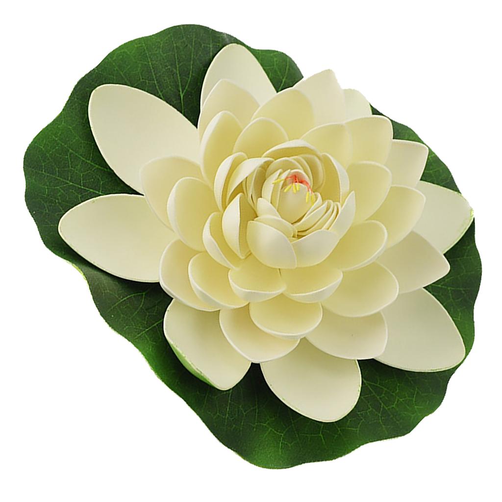 Artificial Loutus Floating Foam Fake Lotus Flower Pads Lifelike Decorative Pond Plants Ornaments