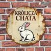 Vintage Metal Wall Art Rabbit House Sign Rustic Kitchen Decor