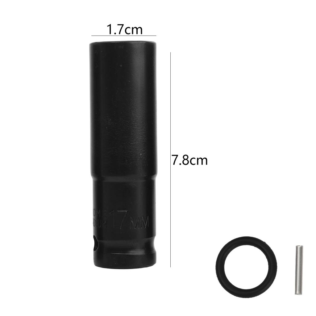 Impact Socket Set 15mm/16mm/17mm/18mm/19mm Deep Hex Wrench Head for Tire Removal Auto Repair Tools