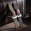 Canvas Leather Watch Strap 20mm 22mm 24mm for Panerai Handmade for Omega Military Sport Watchband Green Men Women Watch Bracelet