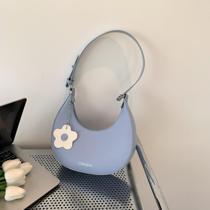 Sweet Style Faux Leather Crescent Bag for Women 2026 New Fashionable Shoulder Crossbody Purse