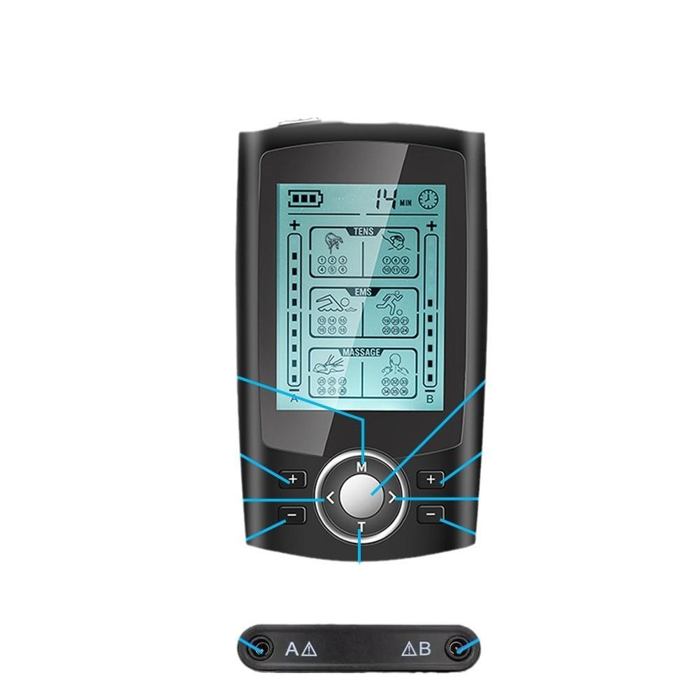 36 Modes Electronic Physiotherapy Equipment USB Charging Dual Channel EMS Pulse Stimulator Portable Meridian Massager